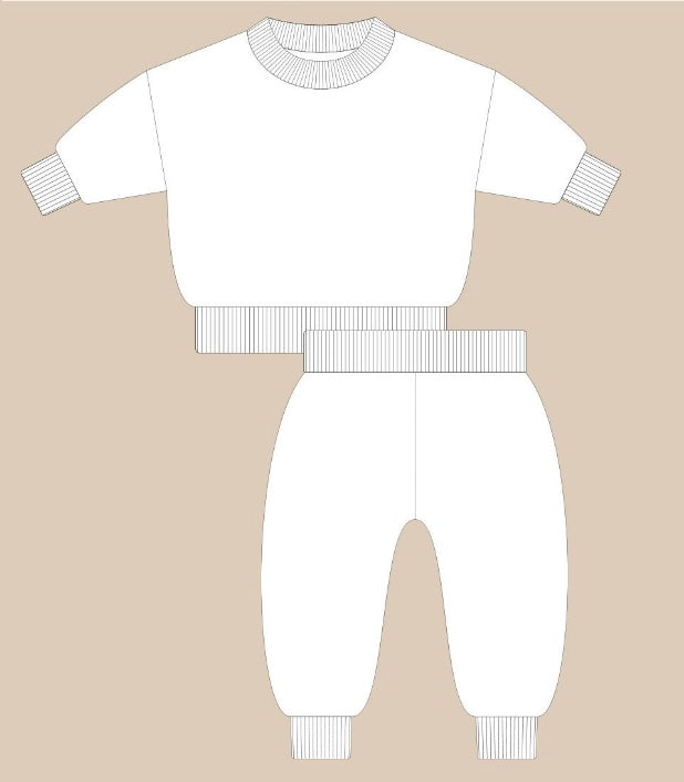 0-3m - 2t sweat suit set